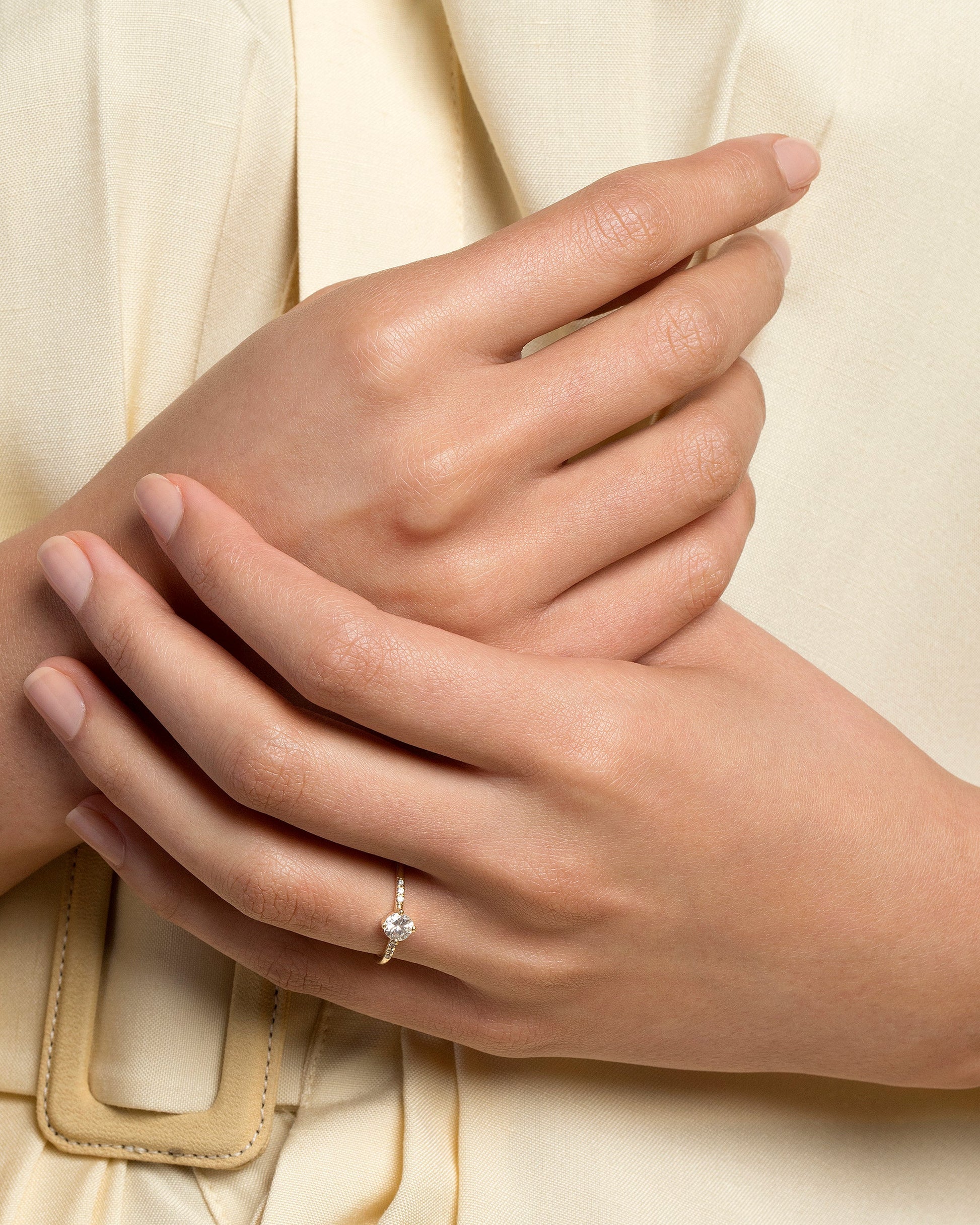 Compass Rose Ring on model.