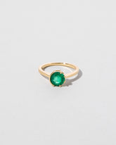  Sun & Moon Ring - Emerald on light color background.