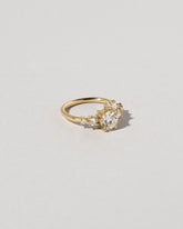  Luna Ring - White Diamond on light color background.