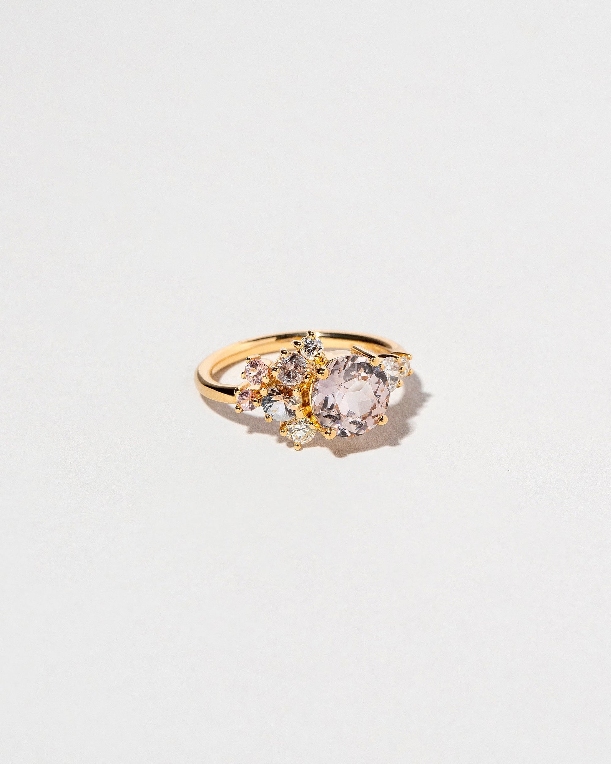  Vega Ring - Pink Sapphire on light color background.