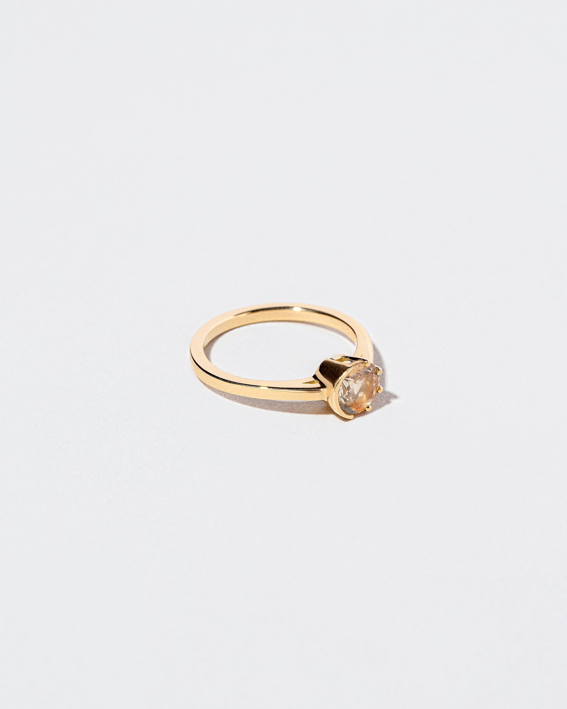  Sun & Moon Ring - Bicolor Yellow Sapphire on light color background.