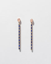  Peach Moonstone Transformation Earrings on light color background.