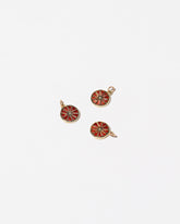  Sliced Fruit Charms - Grapefruit on light color background.